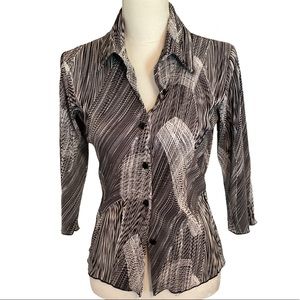 Dress Barn Ladies Black and White Blouse -A